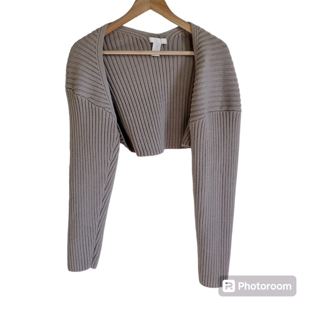 H&M women’s sweater shawl medium tan